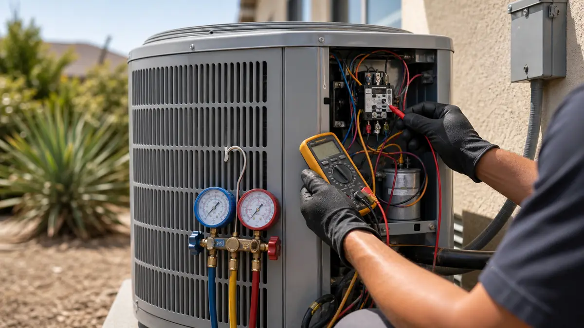 Carrier AC no-cool diagnosis on a Glendale condenser