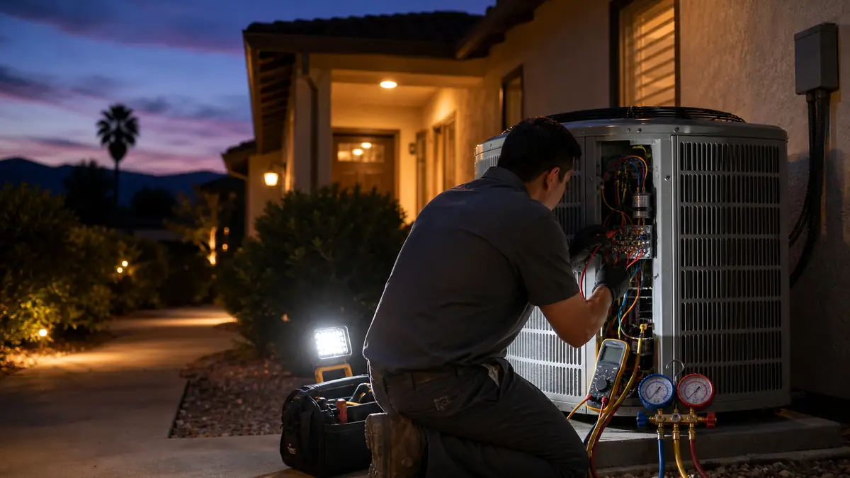 Emergency Carrier AC dispatch for a Glendale home in a heat wave