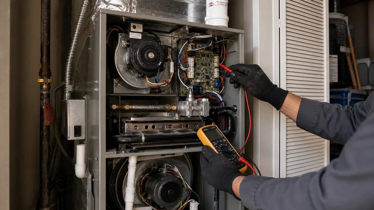 Carrier furnace flame sensor and igniter service in Glendale